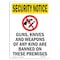 Signmission OSHA Security Sign, 14" Height, Guns Knives And Weapons With Symbol, Portrait OS-SN-D-1014-V-11706 - alternate 1